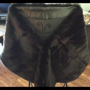 Faux fur shawl